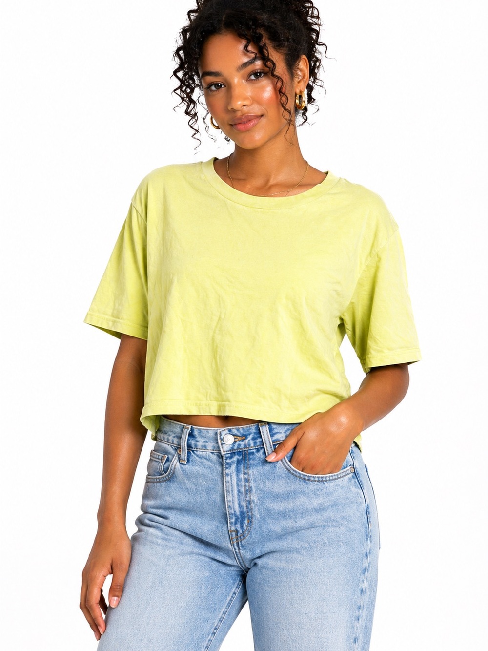 wild fable Lime Cropped Tee